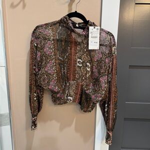 Zara chiffon blouse